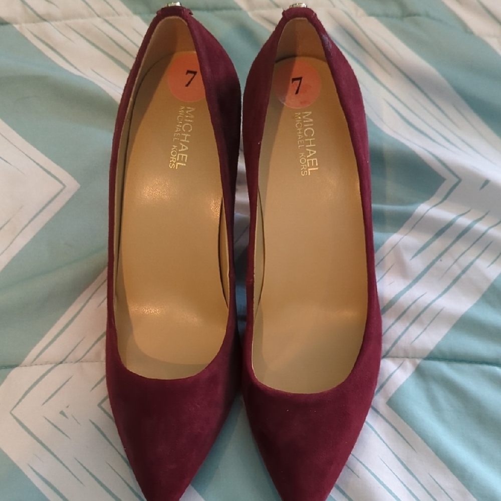 Michael Kors Red Suede Heels Elegant Pumps